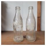 2- COCA COLA GLASS BOTTLES