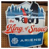 ARIENS 'KING OF THE SNOW ' SIGN