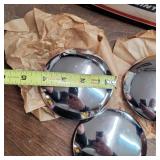 3- SIMPLICITY CHROME HUB CAPS- NEW