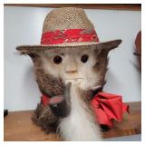 FUR COVERED HEAD W/HAT