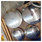 4- SIMPLICITY CHROME HUB CAPS- USED