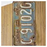ONTARIO LICENSE PLATE  1965