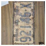 ONTARIO LICENSE PLATE  1964