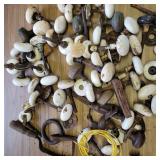 ASSORTED BRASS & PORCELIN DOOR KNOBS, ETC