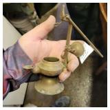 ANTIQUE BRASS OIL LAMP