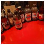 WOODEN CRATE W/COLLECTION OF BEER BOTTLES