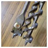 3 WOOD DRILL AUGER BITS