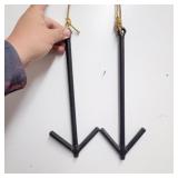 2 LARGE METAL HOOKS