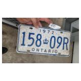 1972 TRAILER LICENSE PLATE