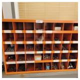 12'd x 34'w x 24'h nut and bolt bin w/contents