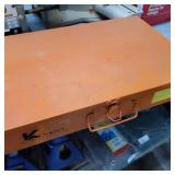 ORANGE NUT AND BOLT TRAY W/CONTENTS
