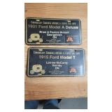 2 FORD COLLECTOR PLAQUES