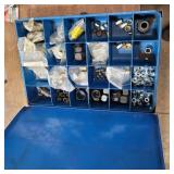 METAL NUT & BOLT TRAY W/CONTENTS