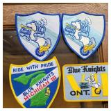 4 BLUE KNIGHTS PATCHES