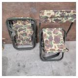 2 FOLDING STOOLS