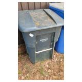 WASTE CAN W/LID - GREEN