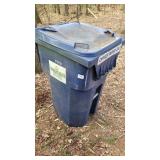 WASTE CAN W/LID - BLUE     - NO WHEELS
