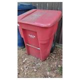 WASTE CAN W/LID - RED