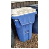 WASTE CAN W/LID - BLUE