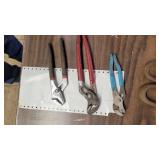 3 pr water pump pliers