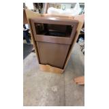 fiberglass waste receptacle- new