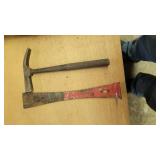 pry bar, steel hammer