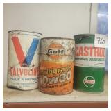 3 oils cans - empty-not open