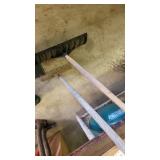 snow shovel, garden rake