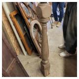 43' ANTIQUE PAINTING POST