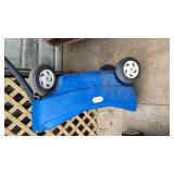 blue  child's wagon