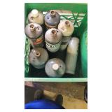 milk crate- propane bottles