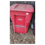 WASTE CAN W/LID - RED