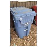 WASTE CAN W/LID - BLUE