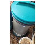 BLUE & GREEN GARBAGE CANS