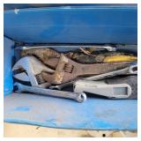 BLUE BOX OF VARIOUS ITEMS