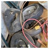 5 ASSORTED WHEEL BARROW TIRES & WHEELS