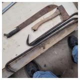 3 crow bars, etc