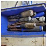 BLUE BOX OF VARIOUS ITEMS