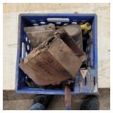 blue milk crate - lot