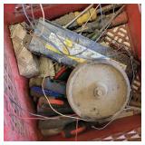 RED CRATE W/ SCREW DRIVERS ETC