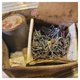 BOX LOT PAINT, STAPLES, ETC
