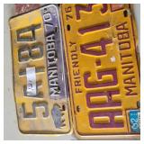 2 MANITOBA LICENSE PLATES