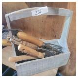 GARDEN TOOL BOX WITH CONTENTS