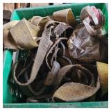 GREEN CRATE WITH RATCHET STRAPS