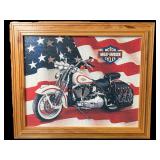 Framed 24x30" Harley Heritage Springer Puzzle Art
