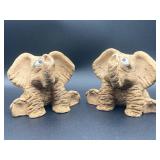 Pair Of Clay Jungle Elephant Figures