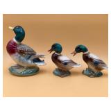 Set Of Three Vintage Ceramic Ducks