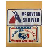 McGovern & Shriver Campaign Vanity Plates