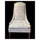 White Cushioned Wing Chair
