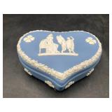 Wedgwood Blue Jasperware Neoclassical Heart...